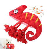 KUTKUT New Spot Squeak Sound Bite Resistant Pet Toy | Plush Cotton Rope Chameleon Dog Toys - kutkutstyle